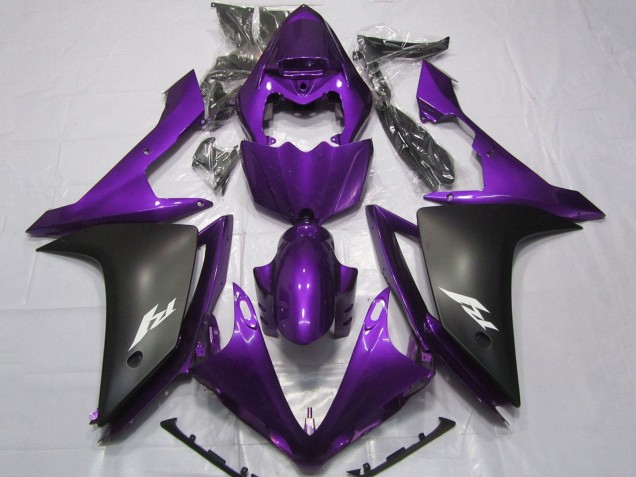 Carenados Moto Yamaha YZF 1000 R1 2007-2008 - Púrpura Negro Mate