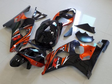 Carenados Moto Suzuki GSXR 600 / GSXR 750 2004-2005 - Negro Brillante Naranja