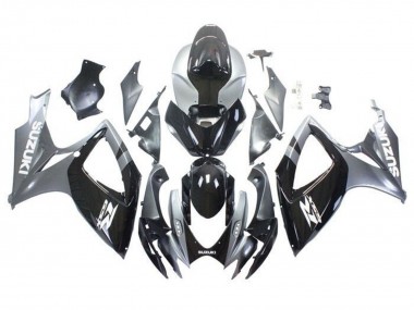 Carenados Moto Suzuki GSXR 600 / GSXR 750 2006-2007 - Plata Negro Brillante Blanco