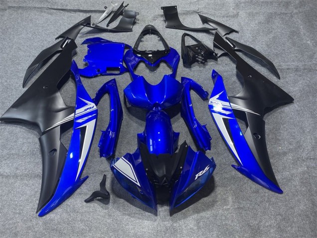 Carenados Moto Yamaha YZF R6 2008-2016 - Azul Blanco Negro Mate