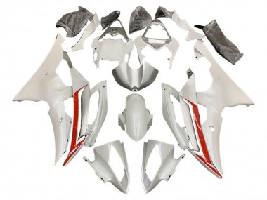 Kits Carenado Moto Yamaha YZF R6 2008-2016 - Blanco Perla Rojo