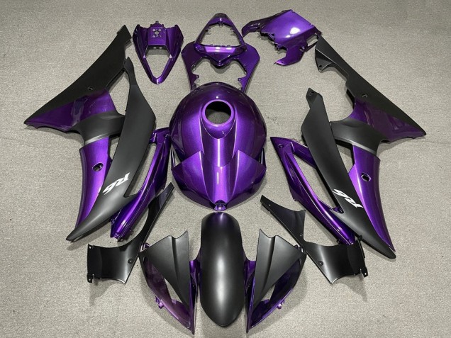 Carenado Moto Yamaha YZF R6 2008-2016 - Púrpura Negro Mate