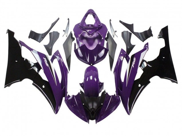 Carenados Moto Yamaha YZF R6 2008-2016 - Púrpura Negro Brillante