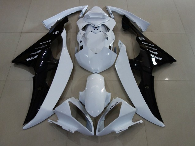 Carenados Moto Yamaha YZF R6 2008-2016 - Blanco Negro Brillante