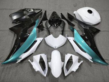 Carenados Moto Yamaha YZF R6 2008-2016 - Blanco Negro Azul Verdoso