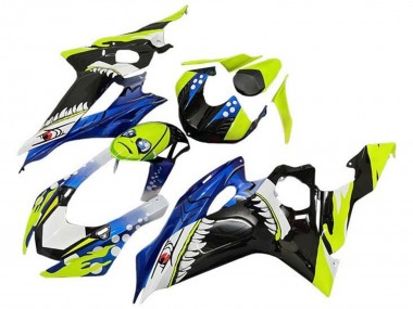 Carenados Moto Yamaha YZF R6 2017-2025 - Neon Amarillo Azul Tiburón
