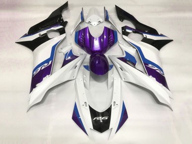 Carenado Moto Yamaha YZF R6 2017-2025 - Blanco Azul Púrpura Negro