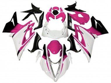 Carenados Moto Triumph Daytona 675 Triple 2013-2016 - Blanco Rosa Negro Brillante
