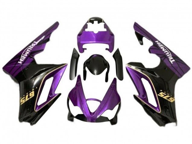 Carenados Moto Triumph Daytona 675 Triple 2009-2012 - Púrpura Oro Negro Brillante