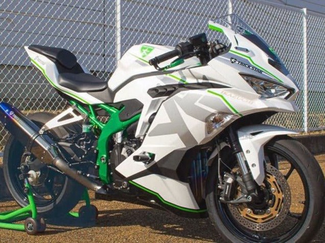 Carenados Moto Kawasaki ZX4R ZX-4RR 2019-2025 - Blanco Plata Verde