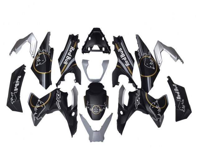 Carenados Moto Honda ADV160 2022-2024 - Negro Mate Oro Rojo Bull