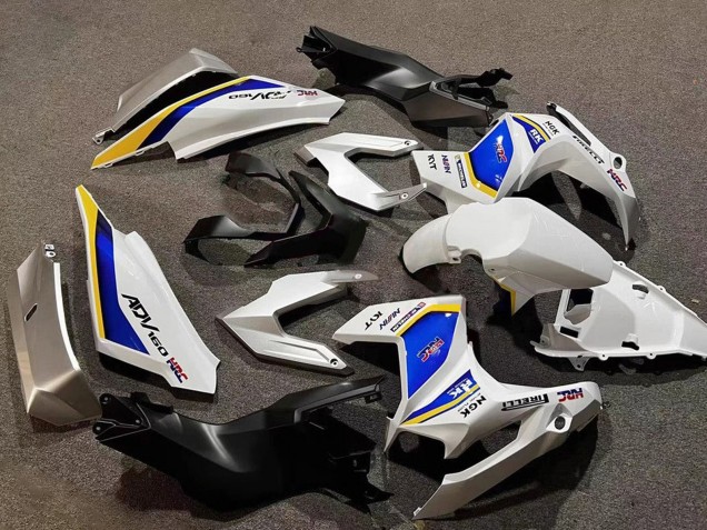 Carenados Moto Honda ADV160 2022-2024 - Blanco Azul Amarillo HRC