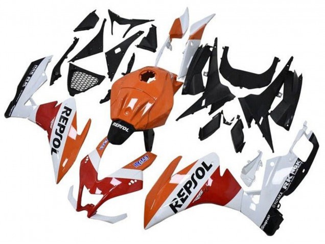 Carenados Moto Aprilia RS4 50 125 2012-2018 - Naranja Blanco Rojo Negro Brillante Repsol