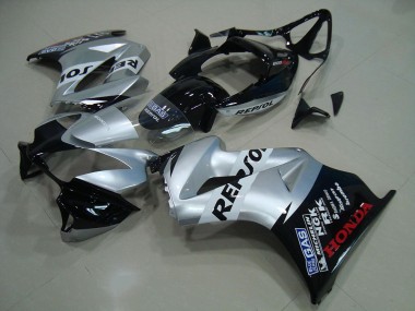 Carenado Moto Honda VFR 800 2002-2013 - Plata Negro Brillante Repsol