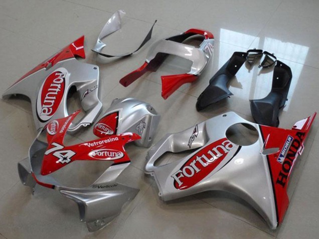Carenados Moto Honda VTR1000 2000-2006 - Plata Rojo Fortuna 74