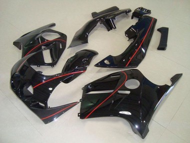 Carenados Moto Honda CBR250RR MC19 1988-1989 - Negro Brillante Rojo Línea
