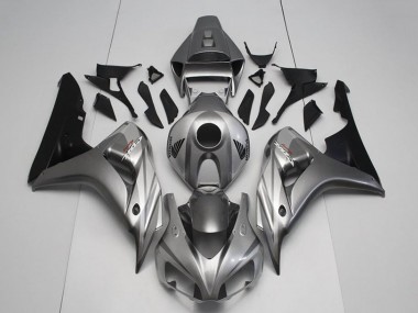 Kits Carenado Moto Honda CBR1000RR 2006-2007 - Plata Negro Brillante