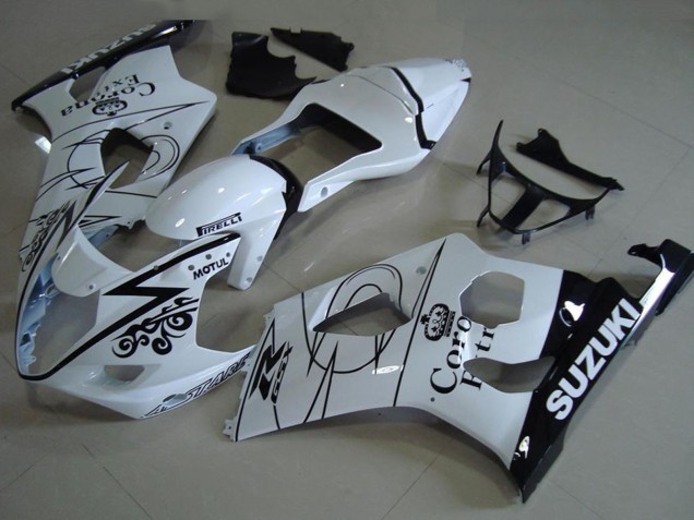 Carenados Moto Suzuki GSXR 1000 2003-2004 - Blanco Negro Corona