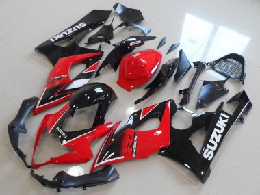 Carenados Moto Suzuki GSXR 1000 2005-2006 - Rojo Negro Brillante OEM Estilo