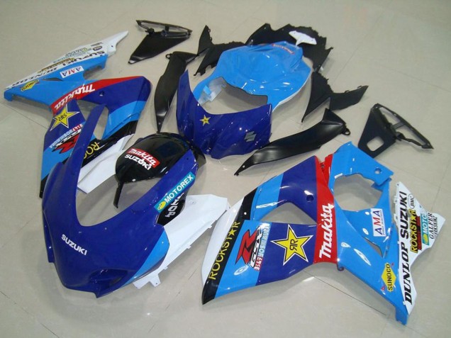 Carenados Moto Suzuki GSXR 1000 2009-2016 - Azul Blanco Rojo Negro Rockstar Carrera