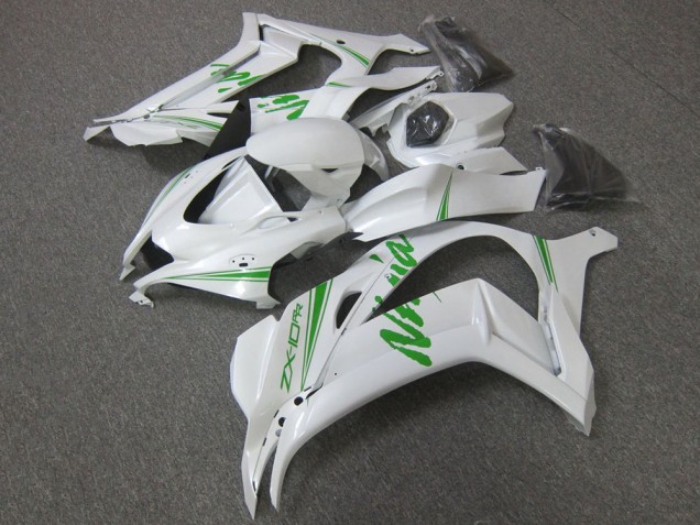 Carenado Moto Kawasaki ZX10R 2016-2020 - Blanco Perla Verde