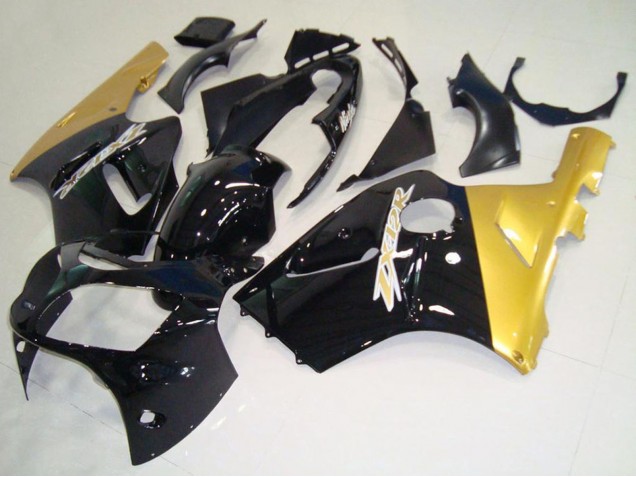 Carenados Moto Kawasaki ZX12R 2000-2001 - Negro Brillante Oro