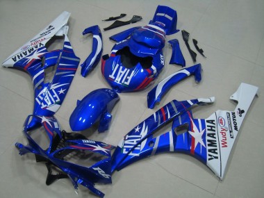 Carenados Moto Yamaha YZF R6 2006-2007 - Blanco Azul Fiat Motul Michelin