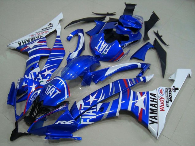 Carenados Moto Yamaha YZF R6 2008-2016 - Blanco Azul Fiat Motul Michelin