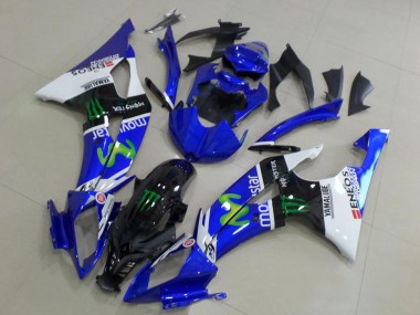 Carenados Moto Yamaha YZF R6 2008-2016 - Blanco Azul Negro Brillante Verde Monstruo MoviStar