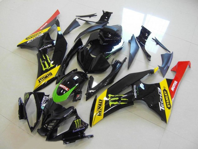 Carenado Moto Yamaha YZF R6 2008-2016 - Amarillo Rojo Negro Brillante Verde Monstruo Motul