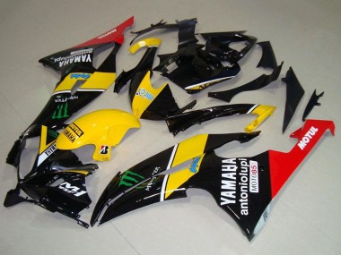 Carenados Moto Yamaha YZF R6 2008-2016 - Amarillo Rojo Negro Brillante Verde Monstruo Motul