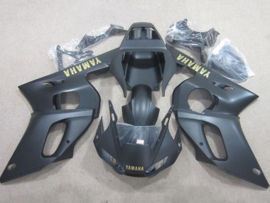 Carenados Moto Yamaha YZF R6 1998-2002 - Negro Mate Amarillo Calcomanía