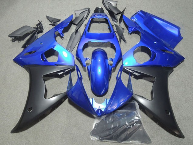 Carenado Moto Yamaha YZF R6 2003-2004 - Azul Negro Mate
