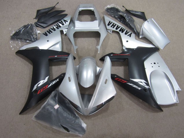 Kits Carenado Moto Yamaha YZF R1 2002-2003 - Plata Negro Mate