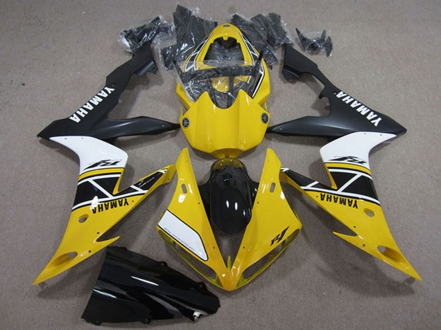 Carenados Moto Yamaha YZF R1 2004-2006 - Amarillo Blanco Negro