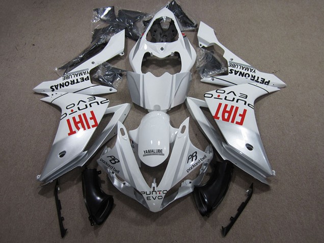 Carenados Moto Yamaha YZF R1 2009-2011 - Blanco Plata Rojo Fiat