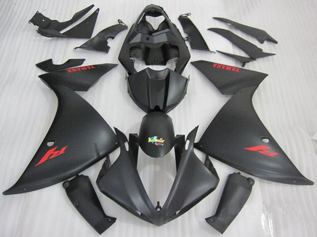 Carenados Moto Yamaha YZF R1 2009-2011 - Negro Mate Rojo Calcomanía