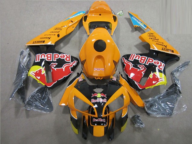 Carenados Moto Honda CBR600RR 2005-2006 - Naranja Negro Rojo Bull