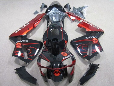 Carenados Moto Honda CBR600RR 2005-2006 - Negro Brillante Rojo BACARDI