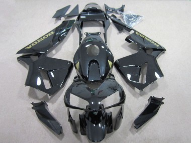 Carenados Moto Honda CBR600RR 2005-2006 - Negro Brillante Oro Calcomanía