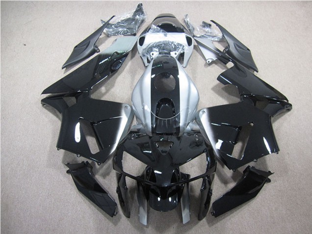 Carenado Moto Honda CBR600RR 2005-2006 - Negro Brillante Plata