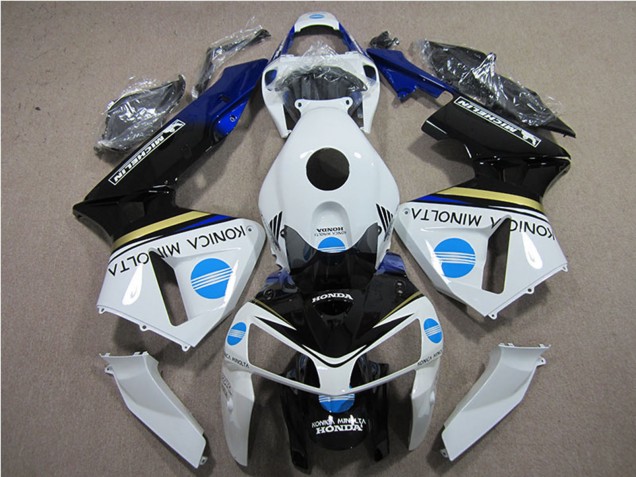 Carenados Moto Honda CBR600RR 2005-2006 - Blanco Azul Amarillo Negro Brillante Konica Minolta