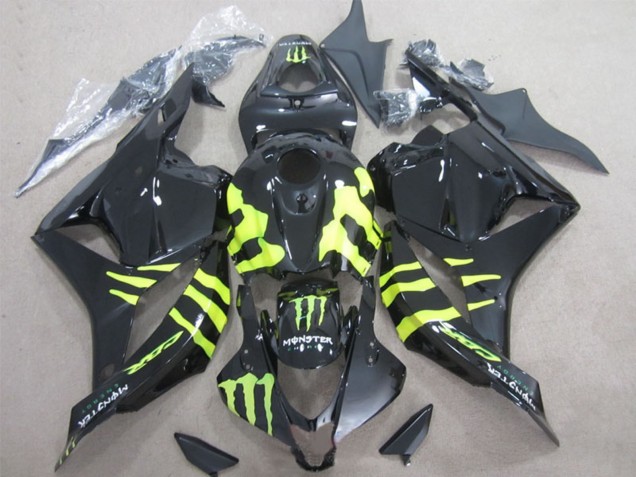 Carenados Moto Honda CBR600RR 2009-2012 - Negro Brillante Amarillo Monstruo