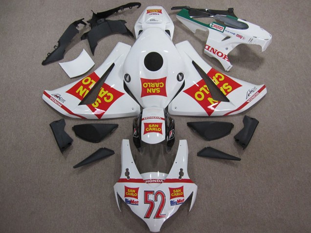 Carenados Moto Honda CBR1000RR 2008-2011 - Blanco Rojo Amarillo San Carlo 52