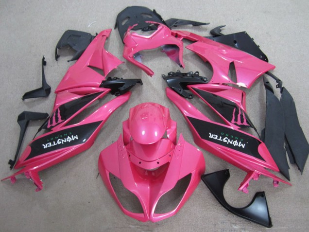 Carenados Moto Kawasaki ZX6R 2009-2012 - Rosa Negro Monstruo