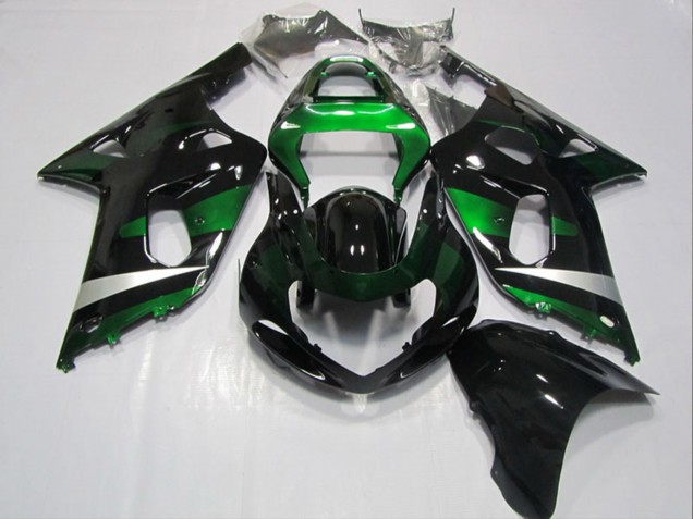 Carenados Moto Suzuki GSXR 600 2001-2003 - Negro Brillante Verde