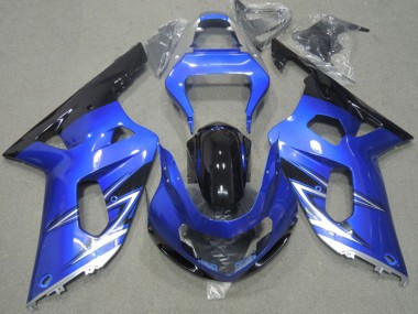 Carenados Moto Suzuki GSXR 600 2001-2003 - Azul Blanco Negro Brillante