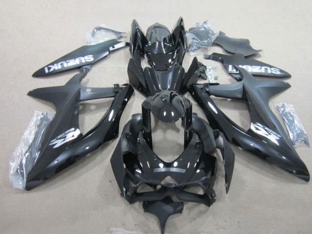 Carenados Moto Suzuki GSXR 600 2008-2010 - Negro Brillante Blanco