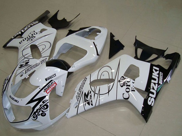 Carenados Moto Suzuki GSXR 750 2001-2003 - Blanco Negro Alstare Corona Extra Motul