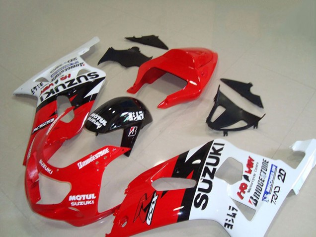Carenados Moto Suzuki GSXR 750 2001-2003 - Rojo Blanco Negro Brillante Motul